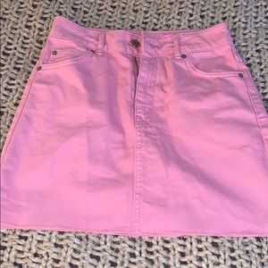 Pink Jean Skirt